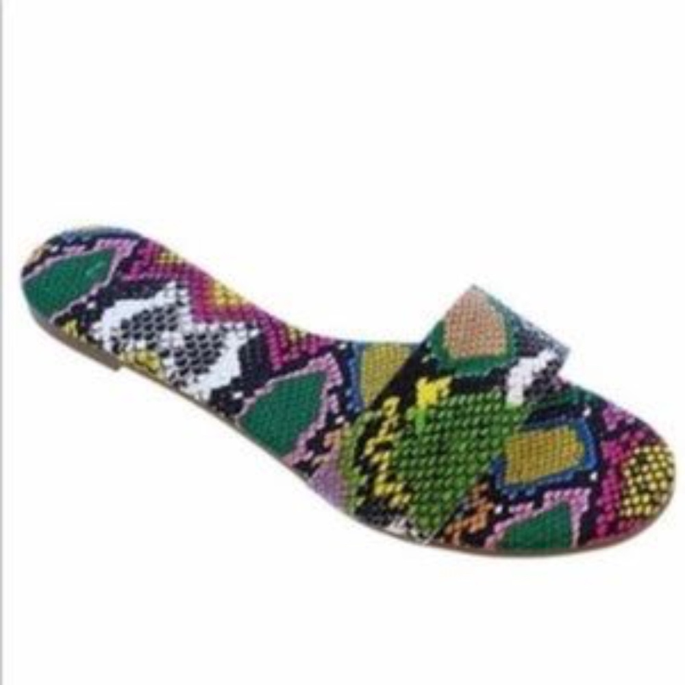 multi color  snake print sandal - Picture 2 of 3